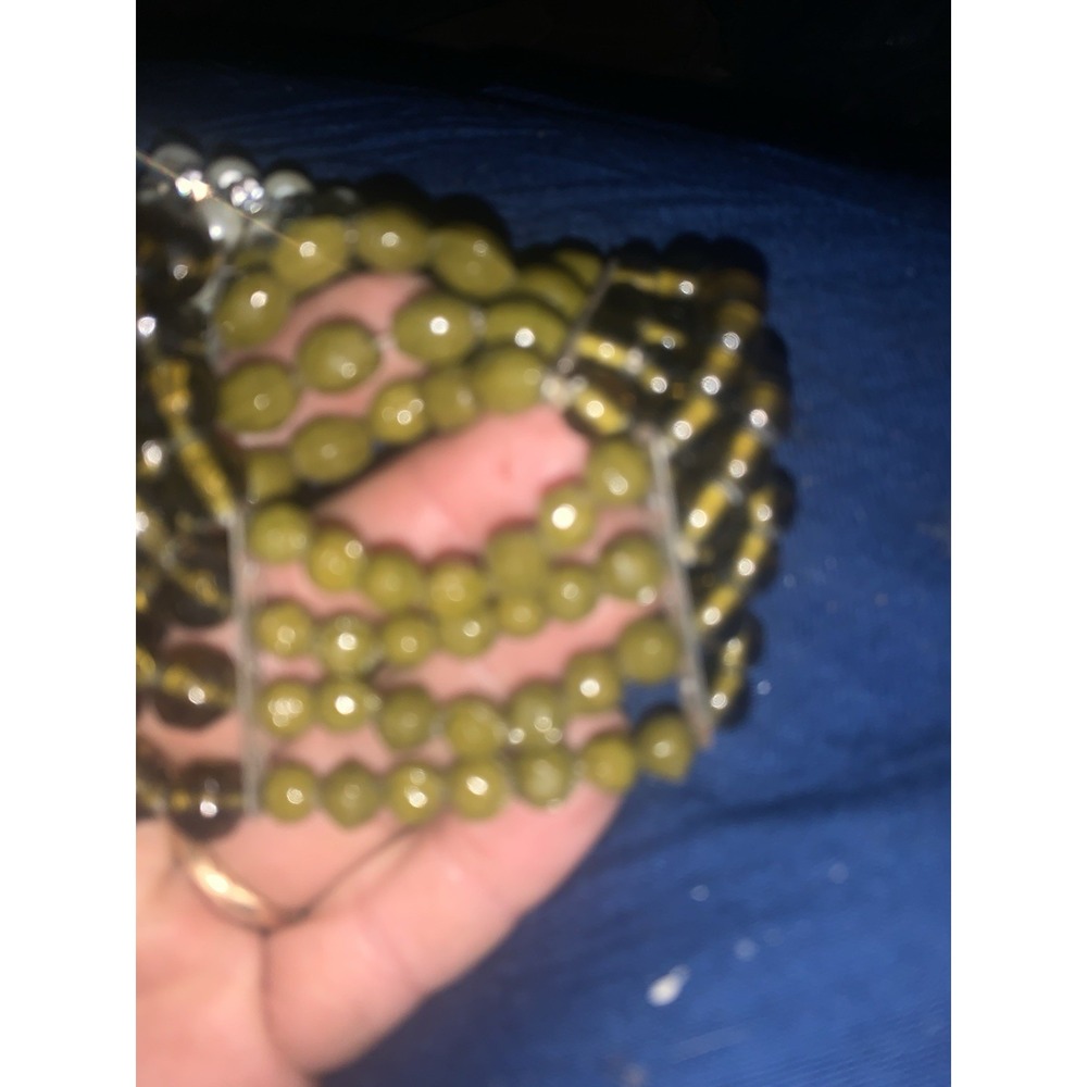 Green Czech Glass Cha Cha